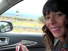 Brunette Vera King enjoys while sucking her boyfriend's dick