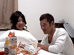 Kinky Japanese girl gets fucked doggystyle on the floor