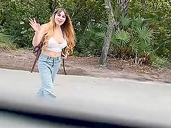 Beautiful chick Bonnie Bun makes a guy cum on her nice tits