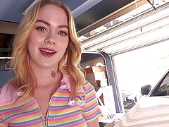 Hardcore fucking with ass eating blonde secretary Sage Fox