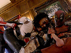 Deadpool and Spiderman team up to spit roast ebony Ana Foxxx