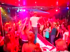 CFNM party babes having fun with lucky strippers