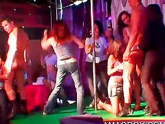 CFNM sluts sucking strippers dicks at sex party