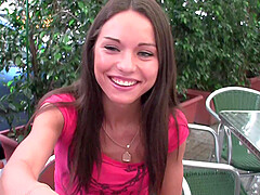 Homemade video in HD with a brunette chick being fucked hard
