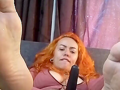Solo redhead enjoys while fingering her dripping cunt - HD