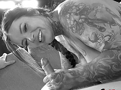 Busty tattooed PAWG Sabien Demonia is ready to fuck