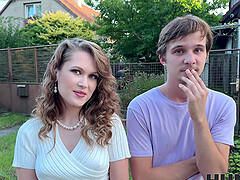 Stanley Johnson’s cock sucking with hot Una Fairy and his wife