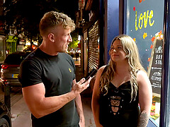 Blonde with long hair Roxy Mae fucks with her guy in pov