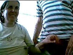 Kinky granny plays with a dick and gets fucked doggy style