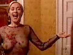 Alexandra Gilbreath with a Sexy See-Through Dress