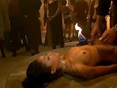 Lilla Katt gets fucked by a few people during a BDSM orgy