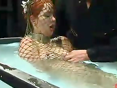 Slutty chick Calico gets her ass spanked and her cunt toyed
