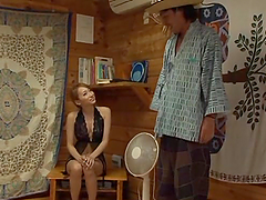 Slim chick Claire Hasumi loves to be poked in her hairy twat