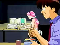 This is a cartoon about a pink haired girl who loves sex