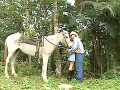 Rafaela and some dude go to the forest to have anal sex