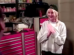 Blonde teen gets fingered and then fucked by old man