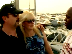 Blonde MILF cheats on her husband with Black guy