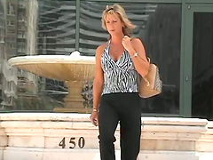 Blonde mom Chayanne sucks a prick and enjoys multiposition sex