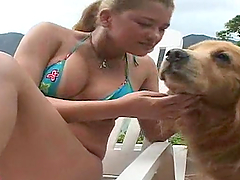 She takes him deep in mouth and then in her pussy