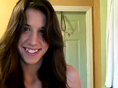 Sexy brunette girl takes huge cock in her juicy vagina