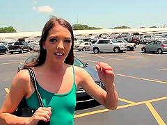 Skinny Maddison Hardy enjoys sucking some dude's fat wang