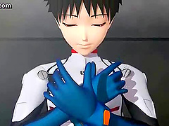 Teen animated doll licking a dick