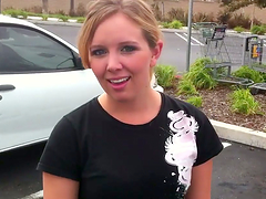 Naive Girlfriend Shows Tits In The Car