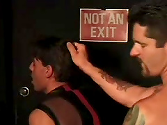 Gay guy getting bareback pounding before taking cumshot on ass