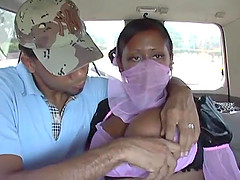 Horny Arab babe with big tits hooks a street guy for Hardcore fuck