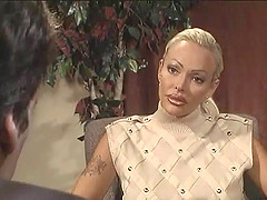 Lewd blonde mom called Houston rides a weiner in the yard