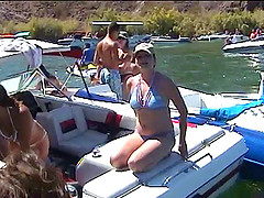 Horny ladies and their partners having some fun on the yachts