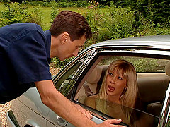 Blonde mom Dita lets a dude finger her butt and fuck it from behind