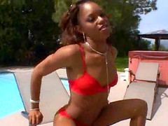 Ebony hottie Marie Luv gets double penetrated by two white guys