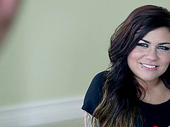 A bad girl with tattoos gets fucks and cums all over his cock