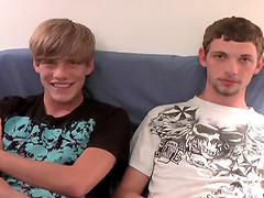 After watching a movie gay boyfriends fuck on the couch