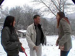 Homemade Ffm threesome ends with nasty ass creampie