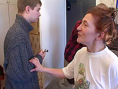Mature amateur takes on multiple guys in a crazy gangbang