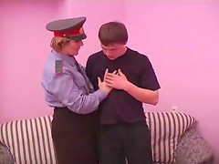 Dashing officer gets a cock to suck then ride hardcore till orgasm