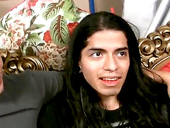 Guy with the long hair decides to suck the cock of his new partner