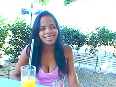 Latina goddess with a big, round ass bounces on his stiff rod