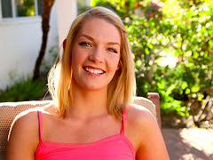 Aly Brooks blows this guy and sucks the cum from his cock