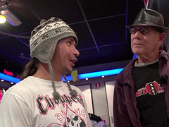 Sexy black hooker in stockings fucks a tourist lustily