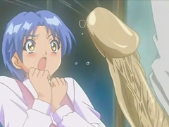 Coed anime gets surprised bigcock