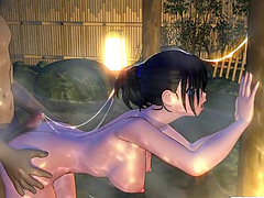 Swimsuit 3D anime hot fucking in the beach