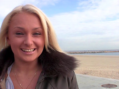 Dick sucking blonde temptress anally fucked by his shaft