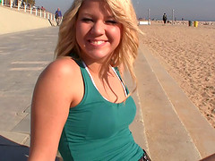 Beach babe with a great ass likes to get on top and grind on a dick