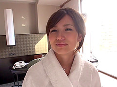 Masseur in vibrator gloves pleasures this hot Asian girl