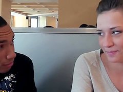 Real public sex with a stunning brunette