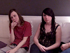 Milf posing seductively then having a taste of huge dick hardcore in group sex