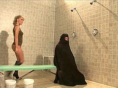 Great threesome games with two blondes who need a big boner